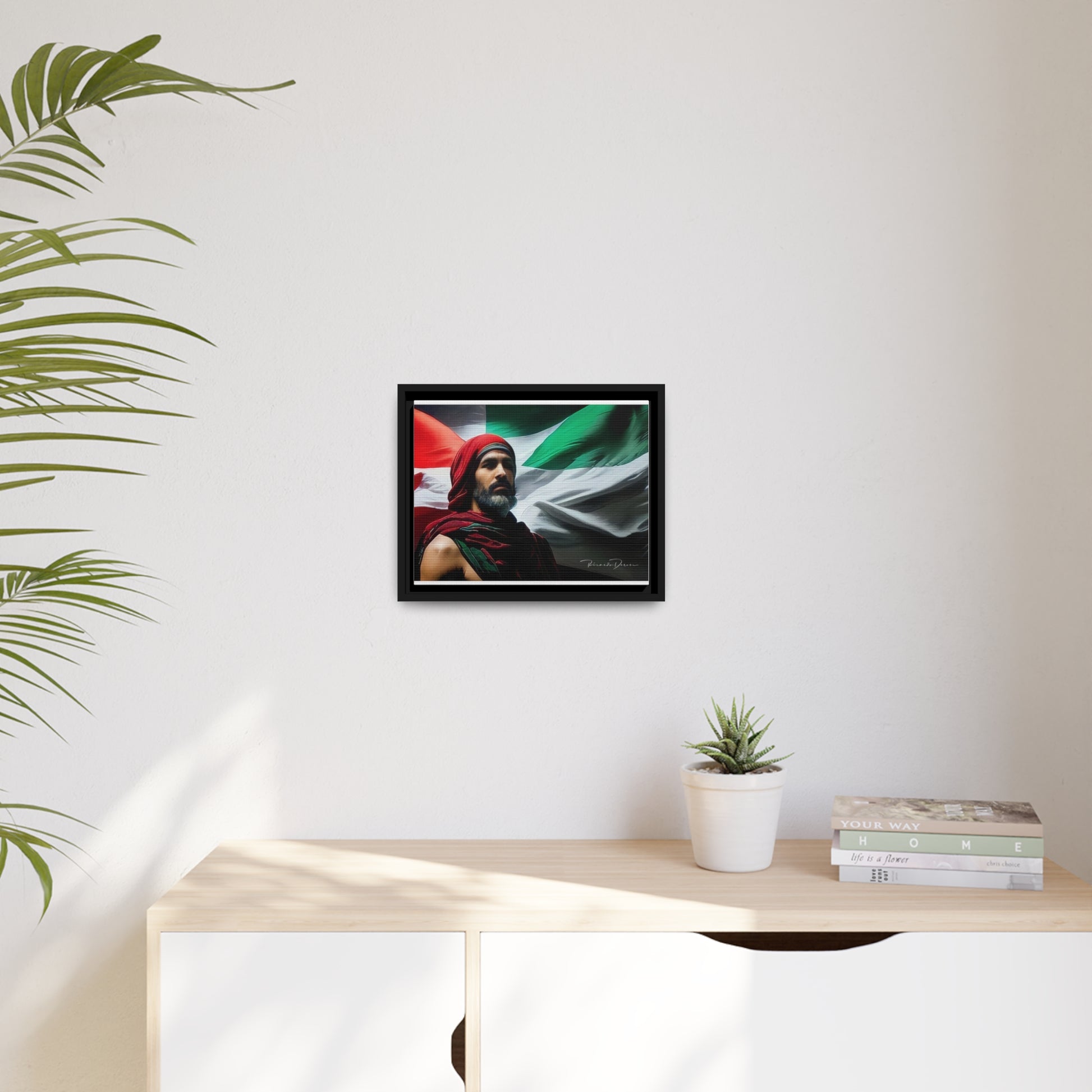 Free Palestine Matte Canvas, Black Frame - Derose Entertainment 