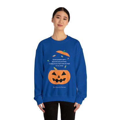 Halloween Jack o Lantern_Unisex Heavy Blend™ Crewneck Sweatshirt - Derose Entertainment 