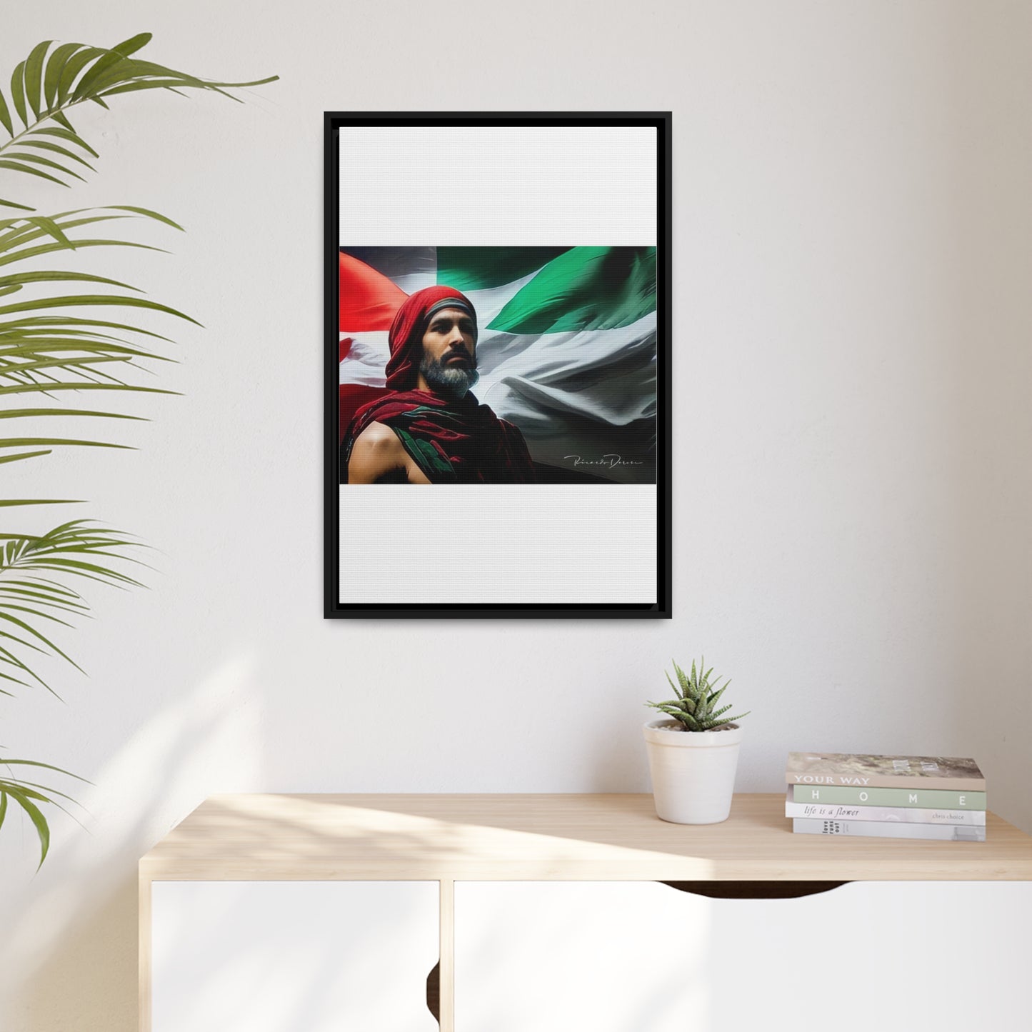 Free Palestine Matte Canvas, Black Frame - Derose Entertainment 