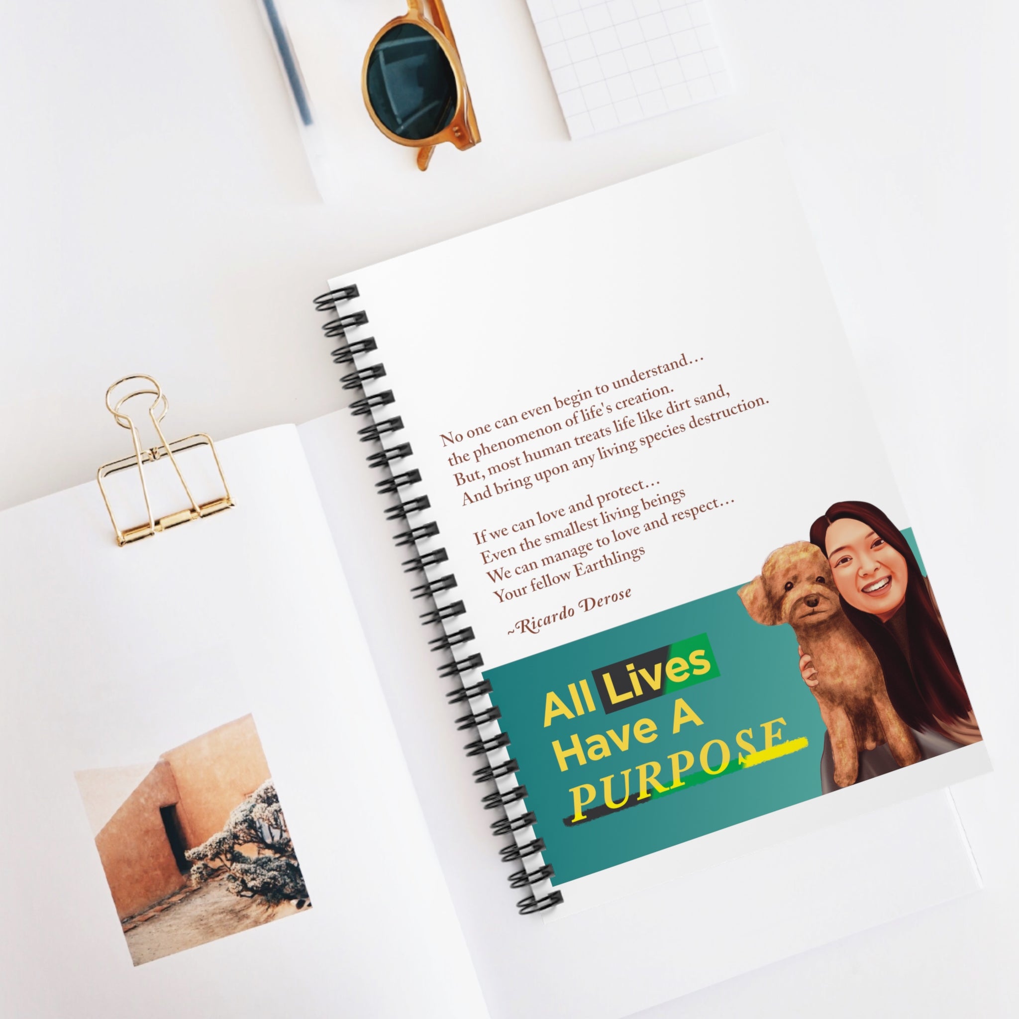 Ricardo Derose All Lives Have A Purpose Spiral Notebook - Ruled Line