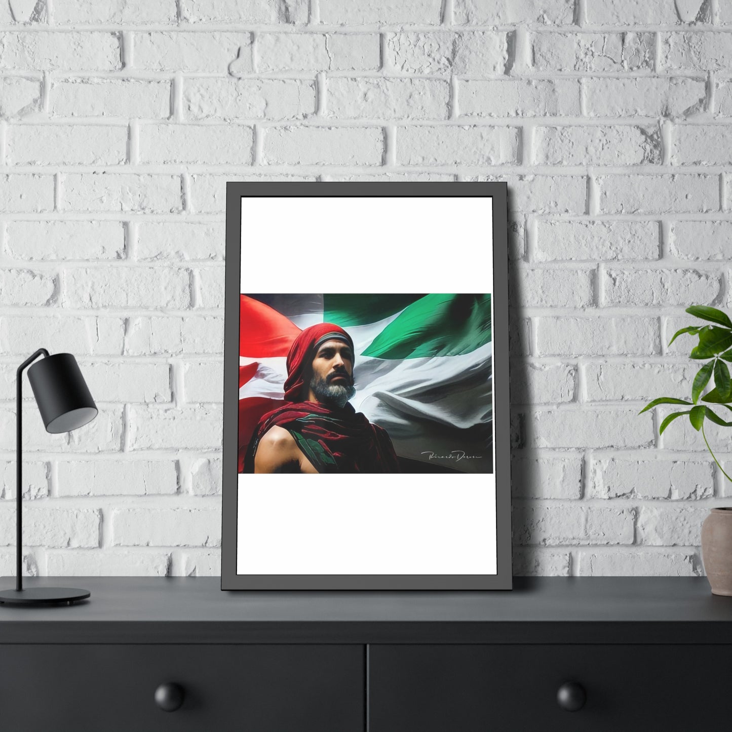 Framed Free Palestine Paper Posters