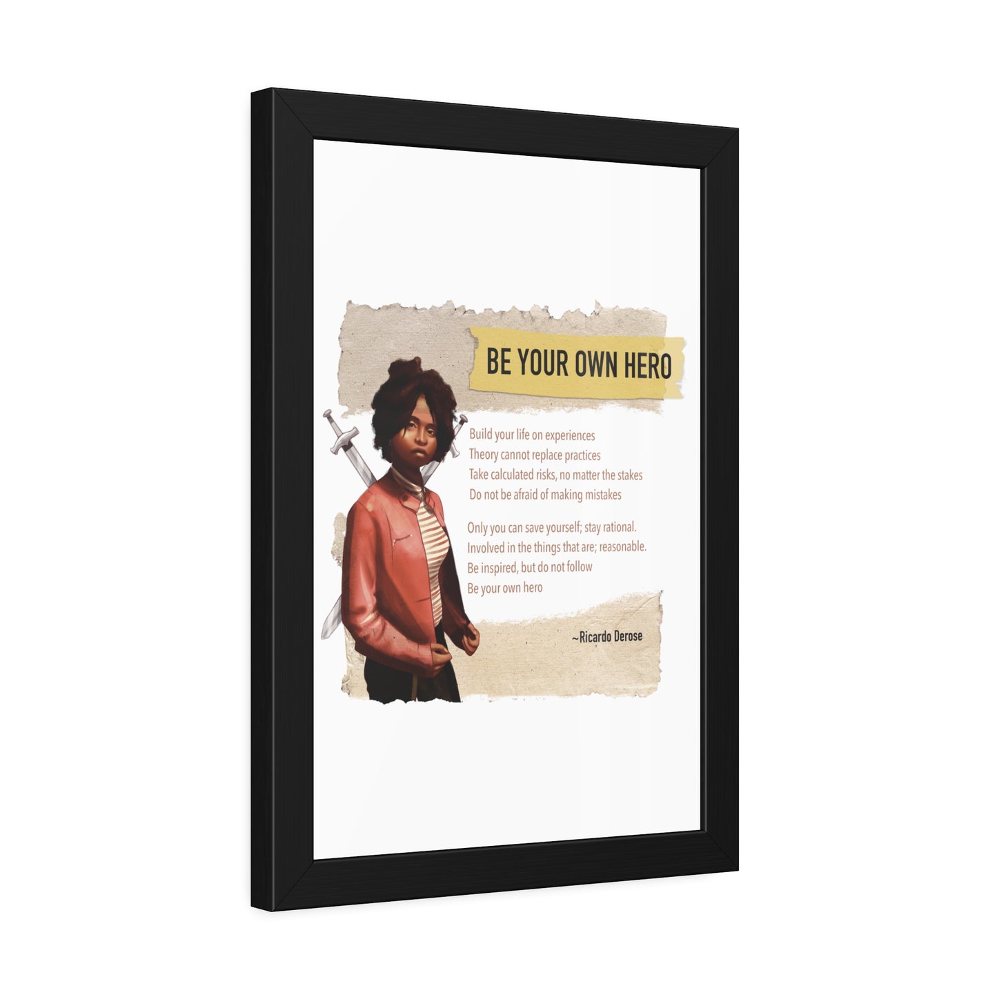 Be Your Own Hero Framed Paper Posters