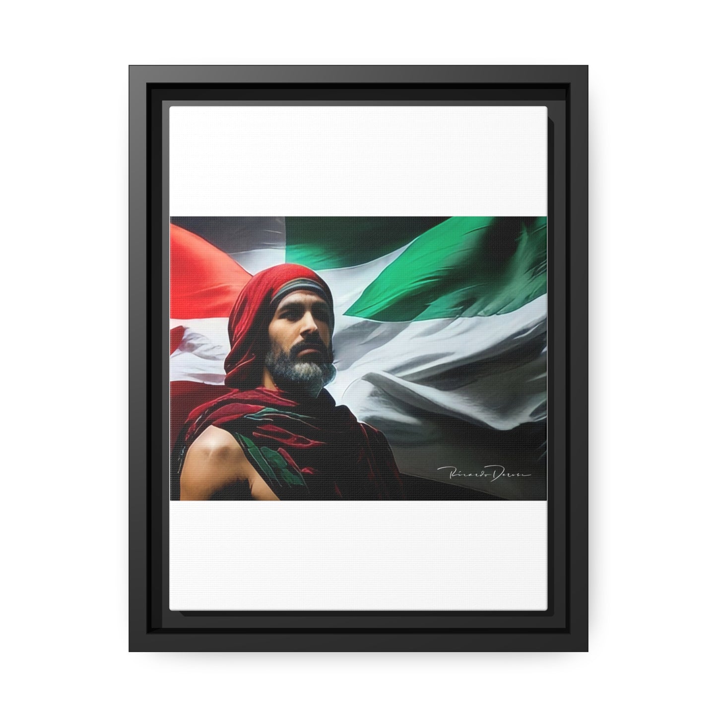 Free Palestine Matte Canvas, Black Frame - Derose Entertainment 