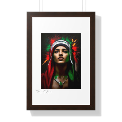 Framed Free Palestine Young Man Vertical Poster - Derose Entertainment 