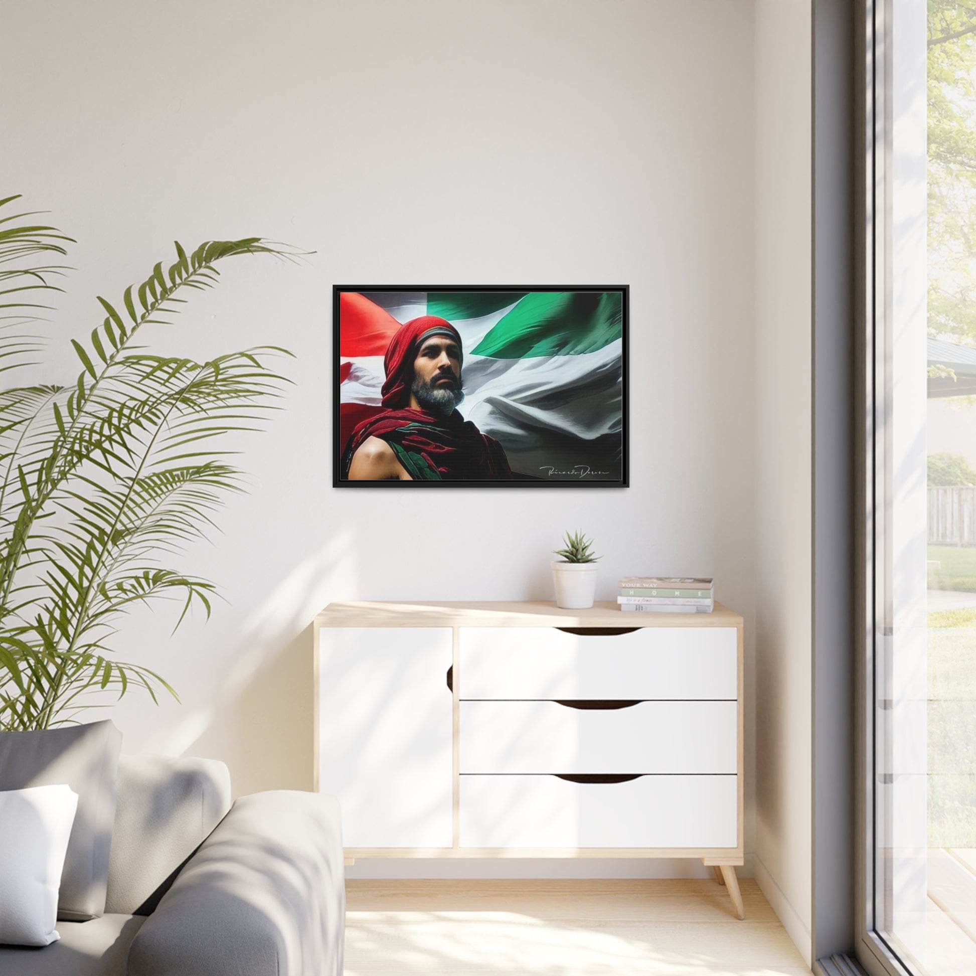 Free Palestine Matte Canvas, Black Frame - Derose Entertainment 