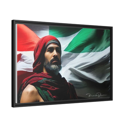 Free Palestine Matte Canvas, Black Frame - Derose Entertainment 