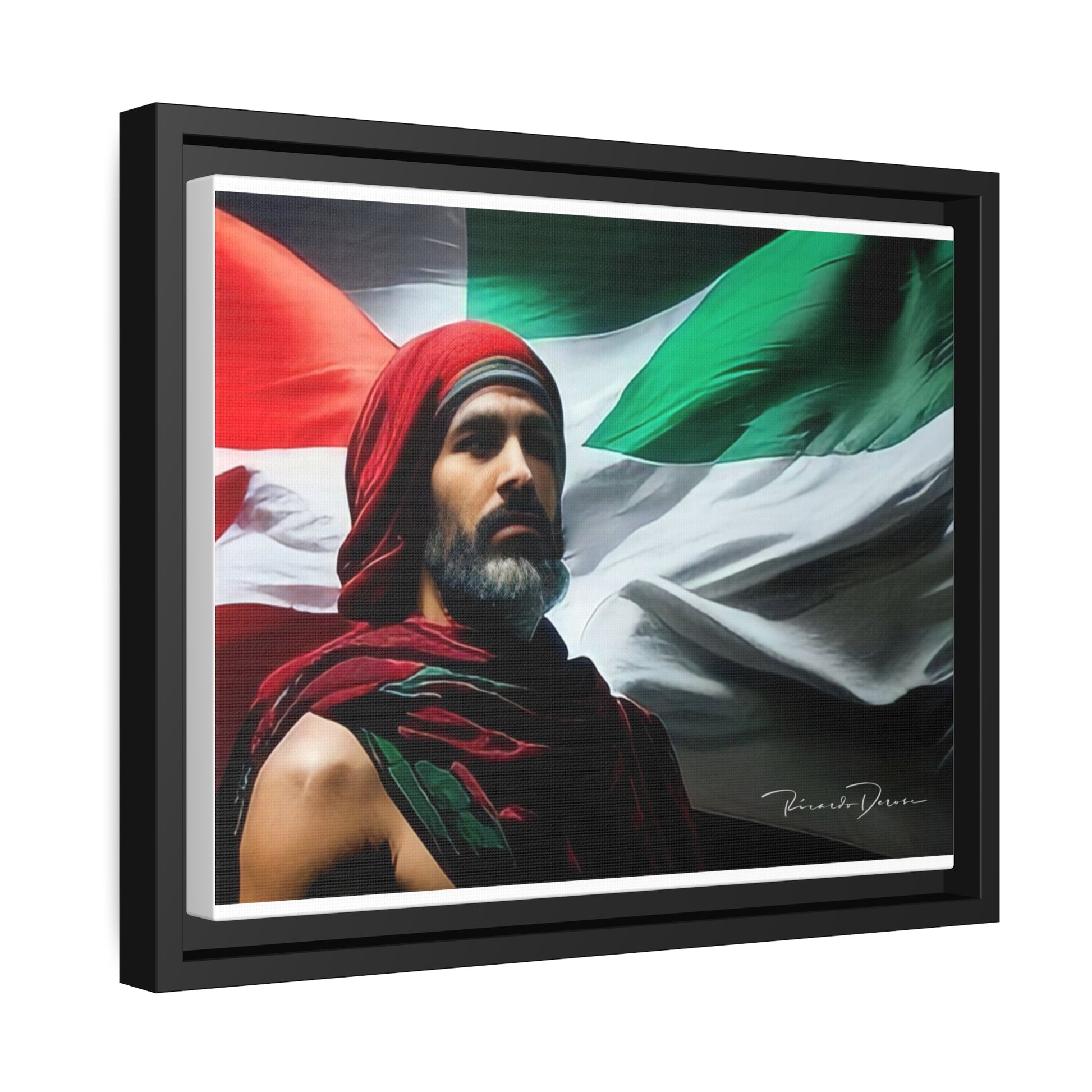 Free Palestine Matte Canvas, Black Frame - Derose Entertainment 