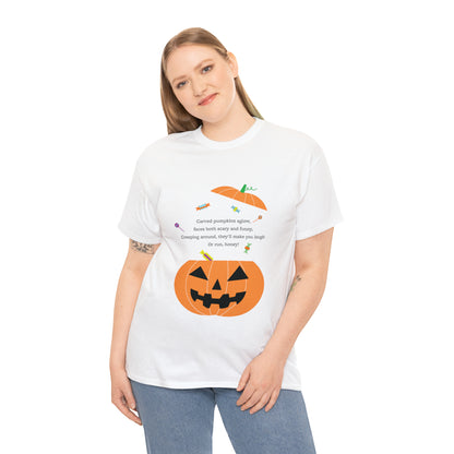 Halloween Jack o Lantern_Unisex Heavy Cotton Tee - Derose Entertainment 