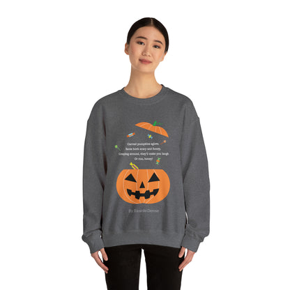 Halloween Jack o Lantern_Unisex Heavy Blend™ Crewneck Sweatshirt - Derose Entertainment 