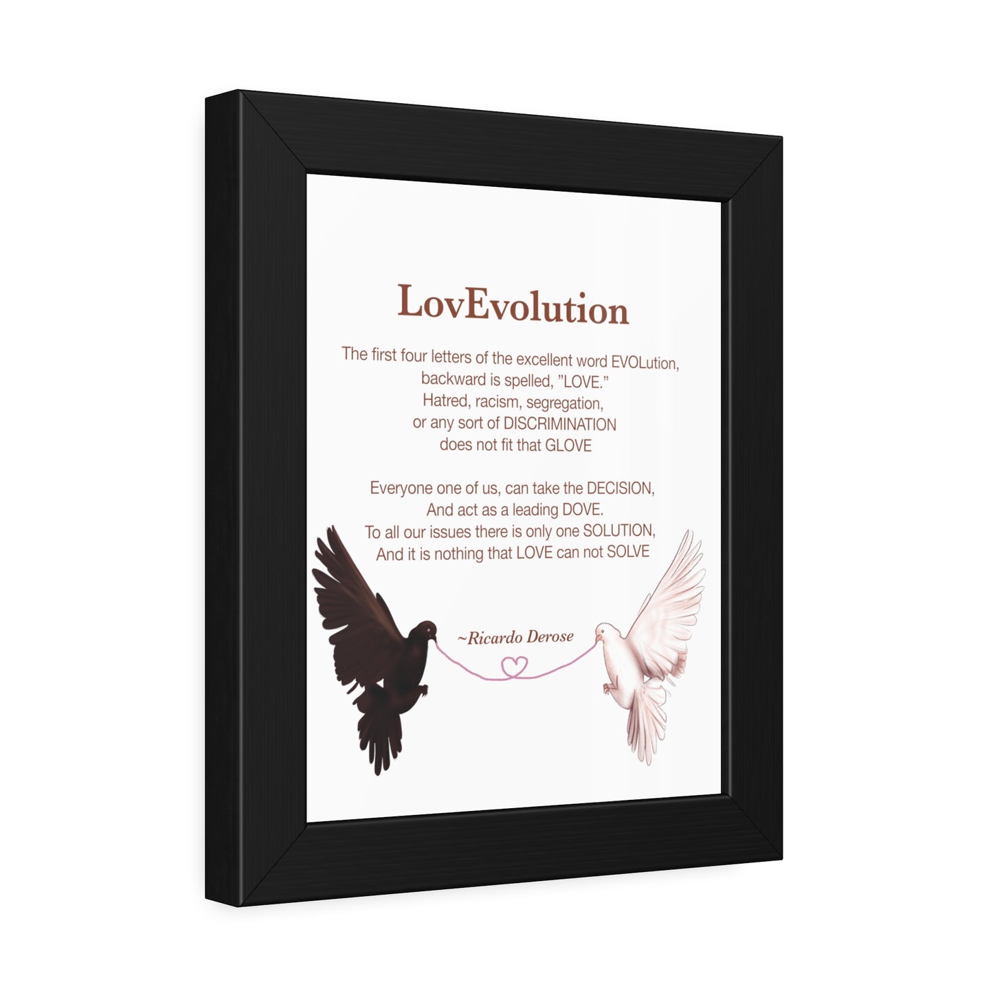 Ricardo Derose Love evolution Framed Paper Posters