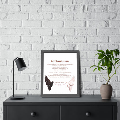 Love evolution Framed Paper Posters