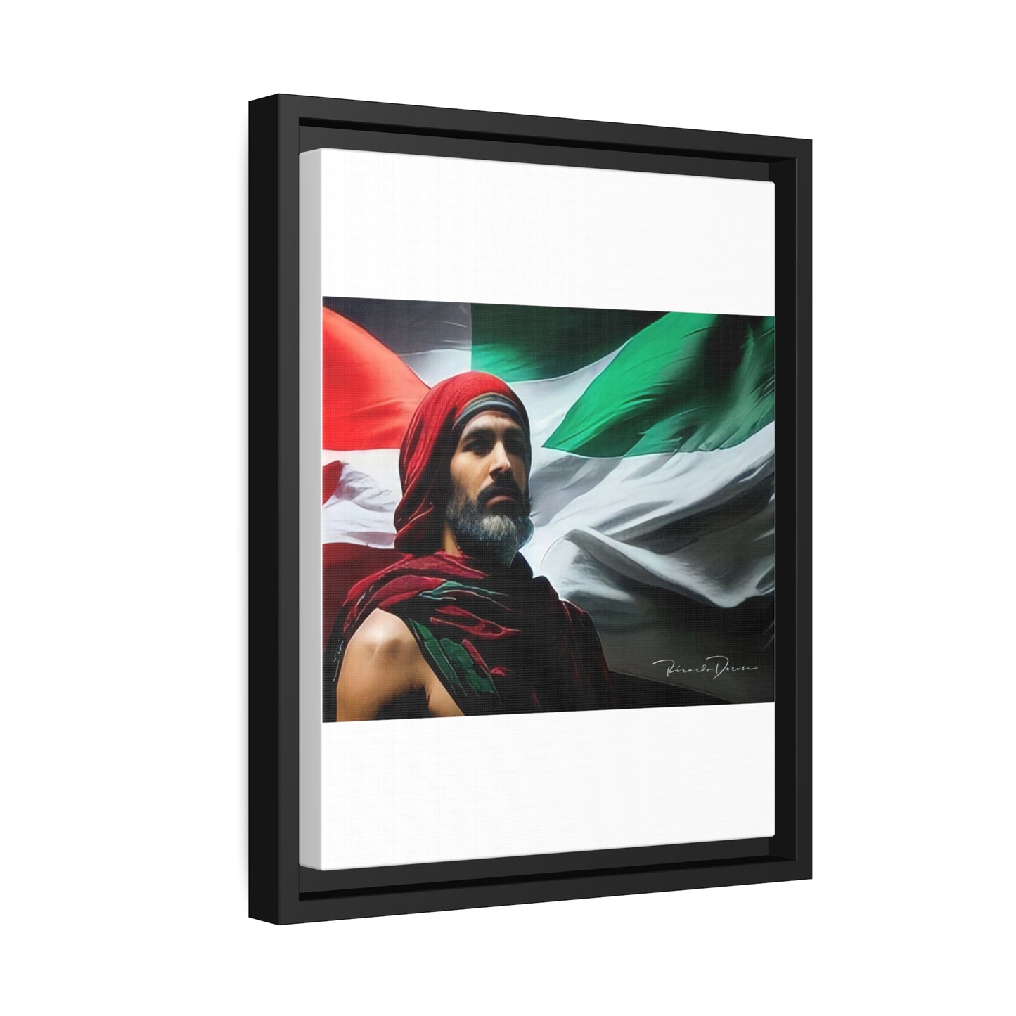 Free Palestine Matte Canvas, Black Frame - Derose Entertainment 