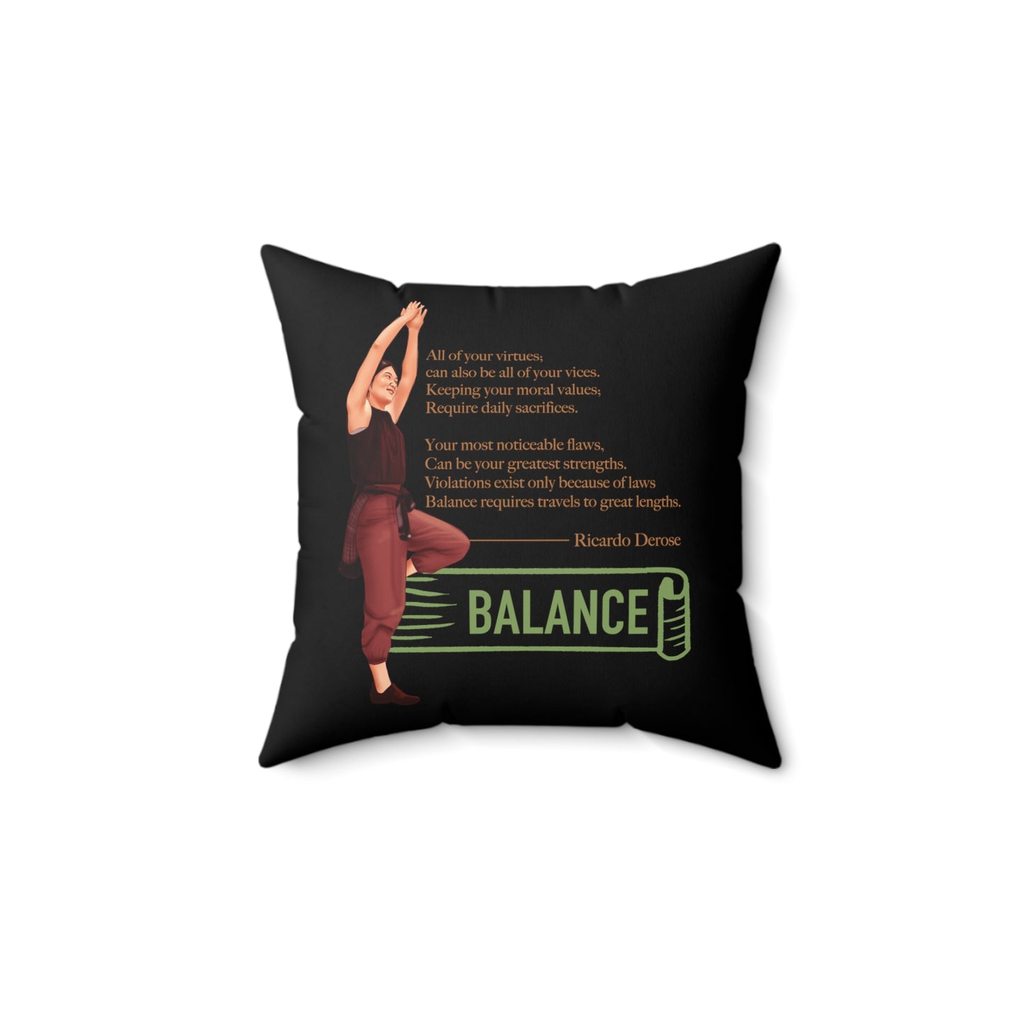 Balance-Spun Polyester Square Pillow