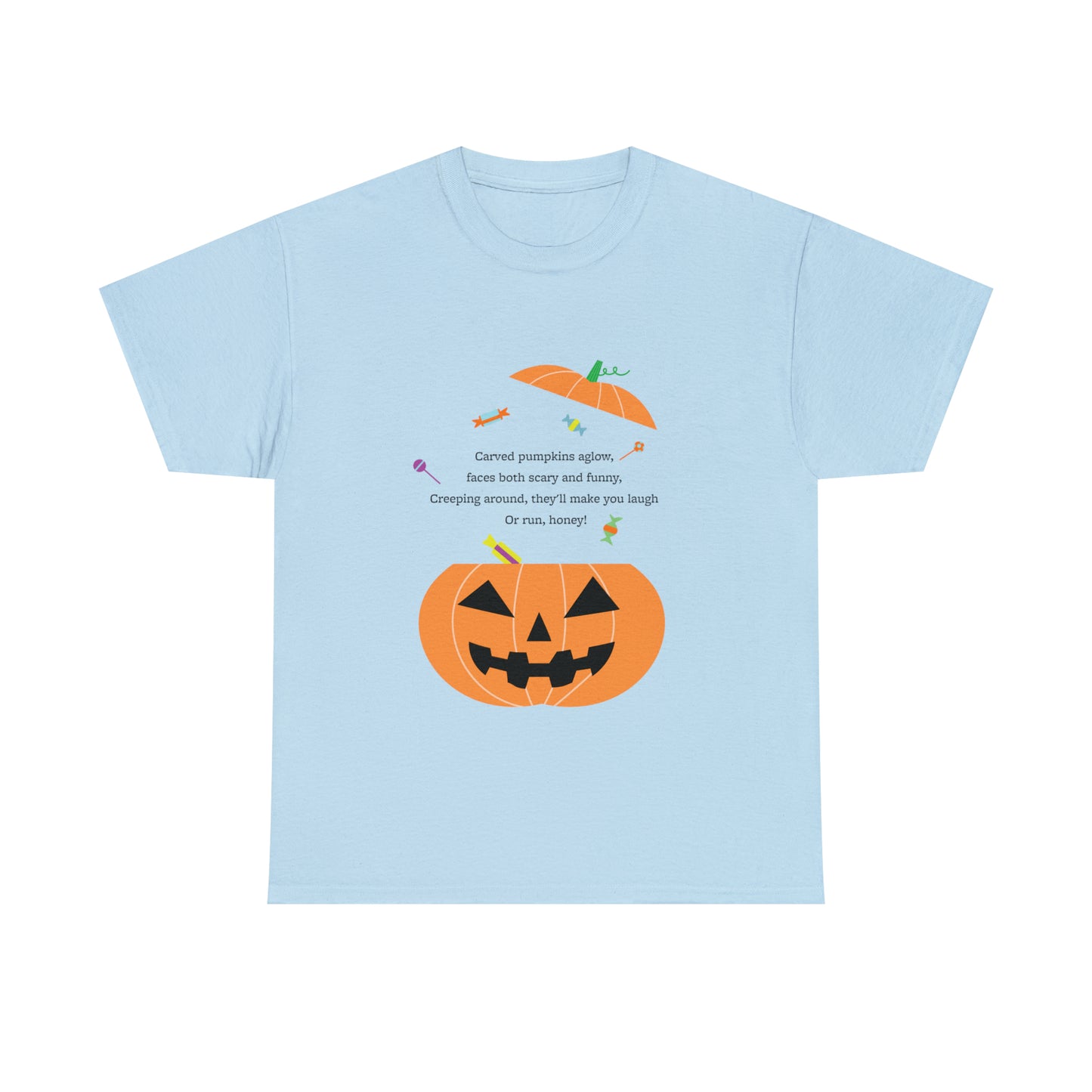 Halloween Jack o Lantern_Unisex Heavy Cotton Tee - Derose Entertainment 