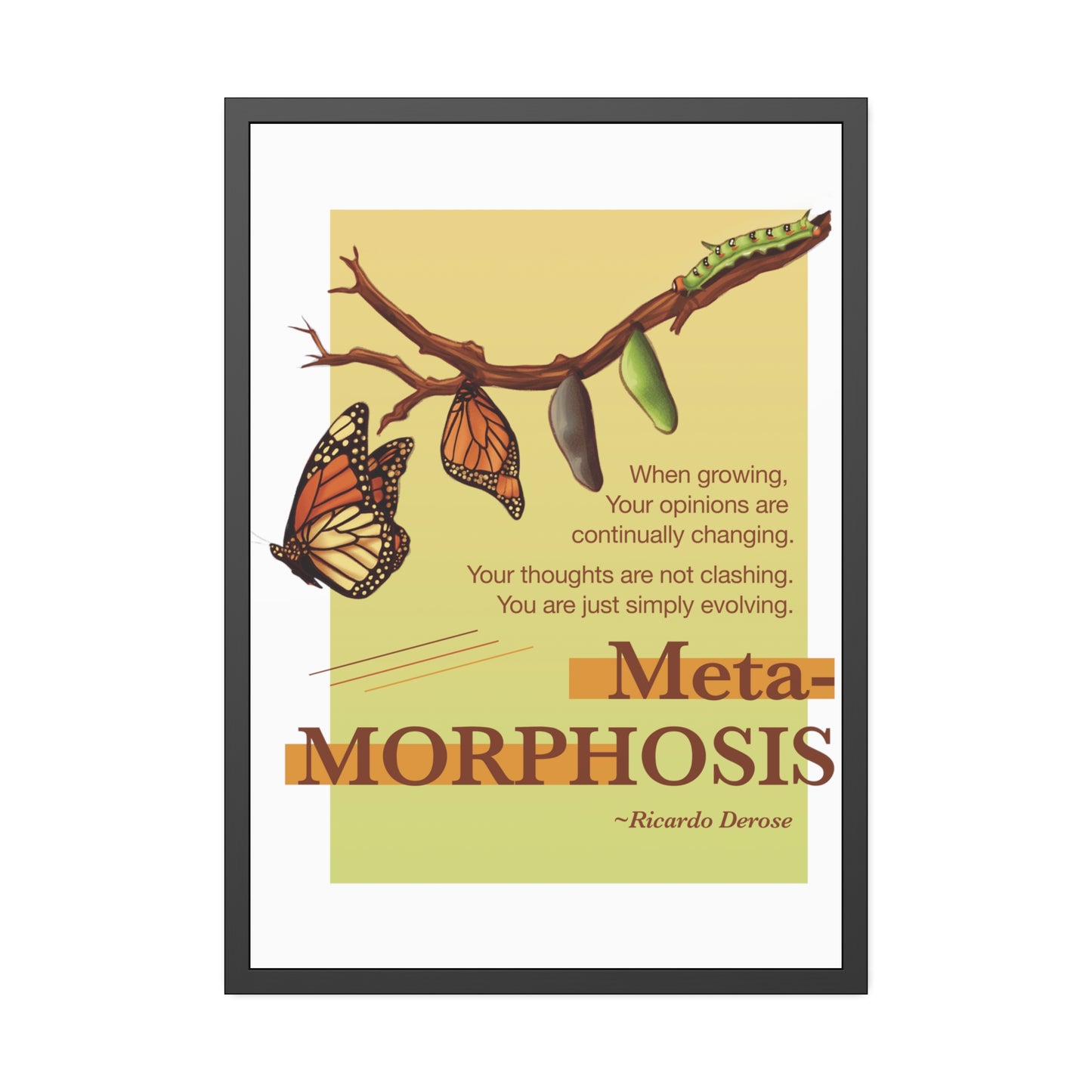 Ricardo Derose Metamorphosis Framed Paper Posters