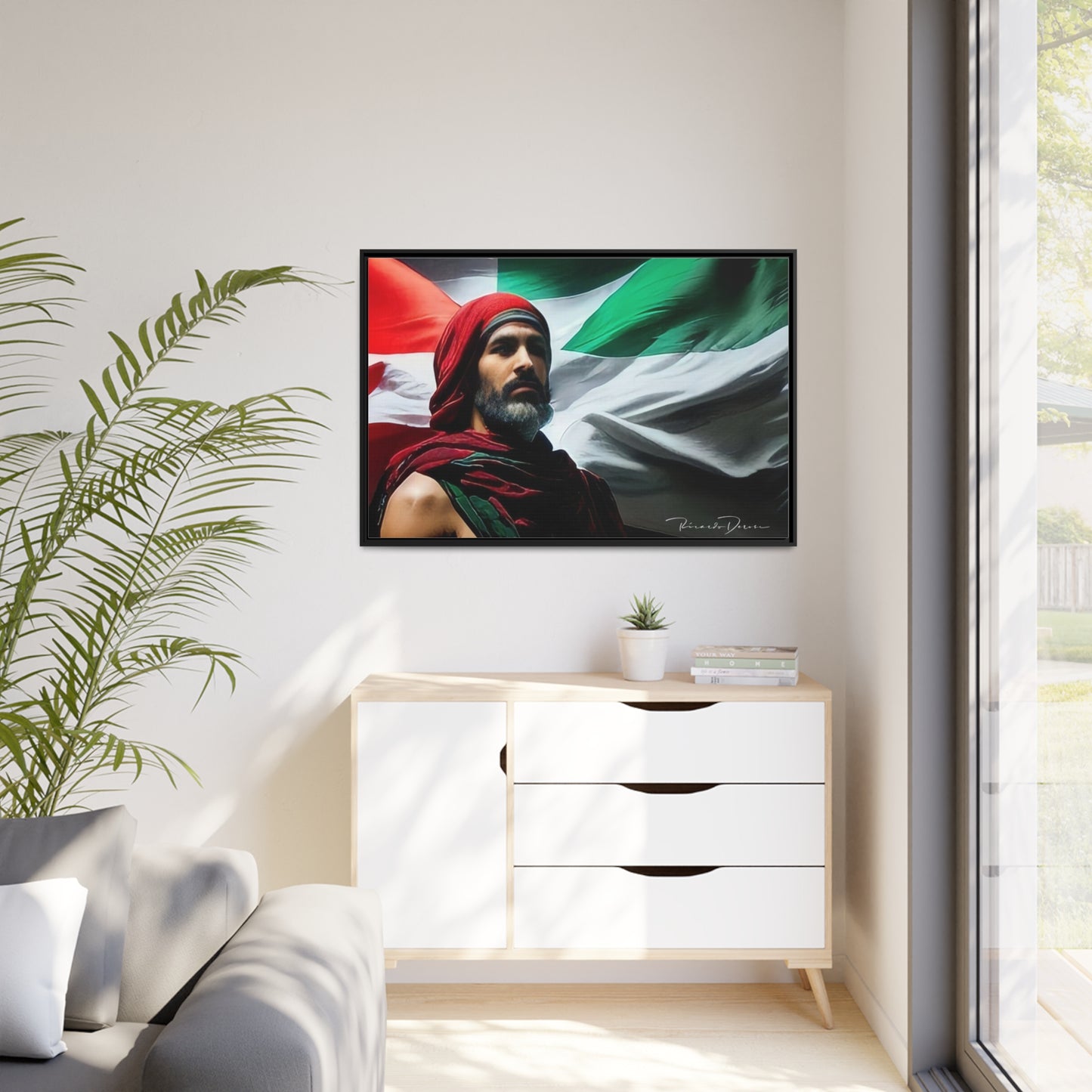 Free Palestine Matte Canvas, Black Frame - Derose Entertainment 