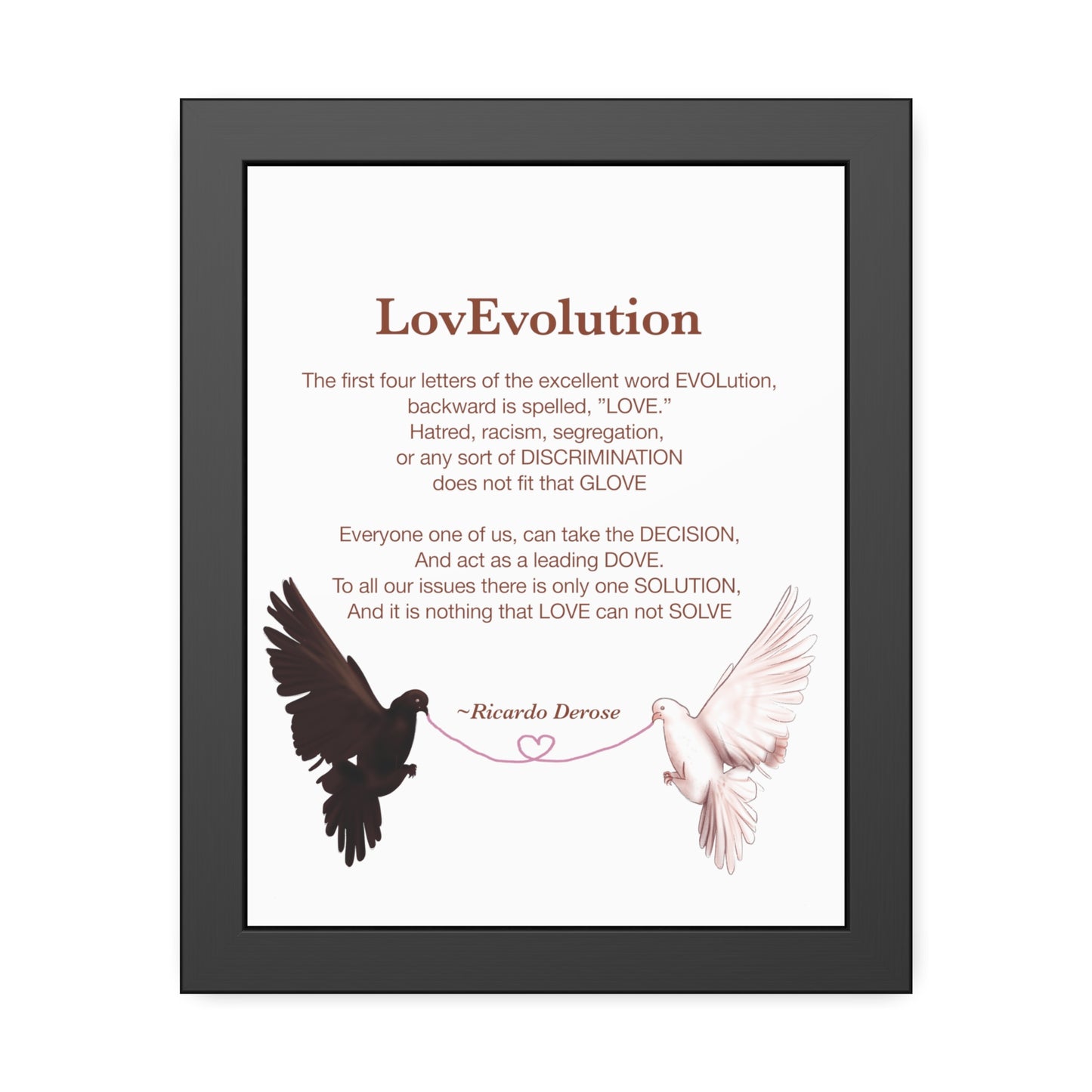 Love evolution Framed Paper Posters