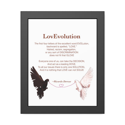 Ricardo Derose Love evolution Framed Paper Posters