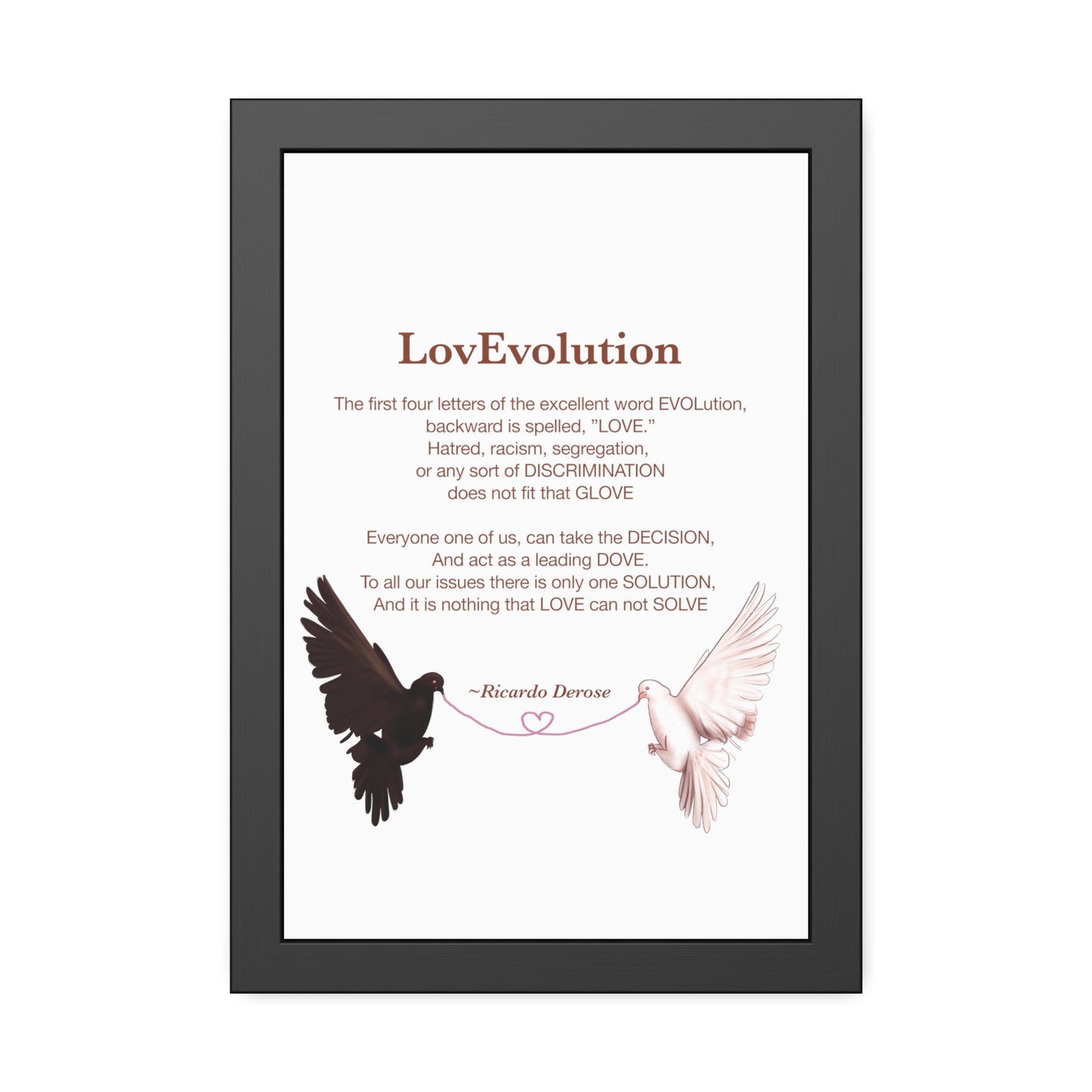 Love evolution Framed Paper Posters