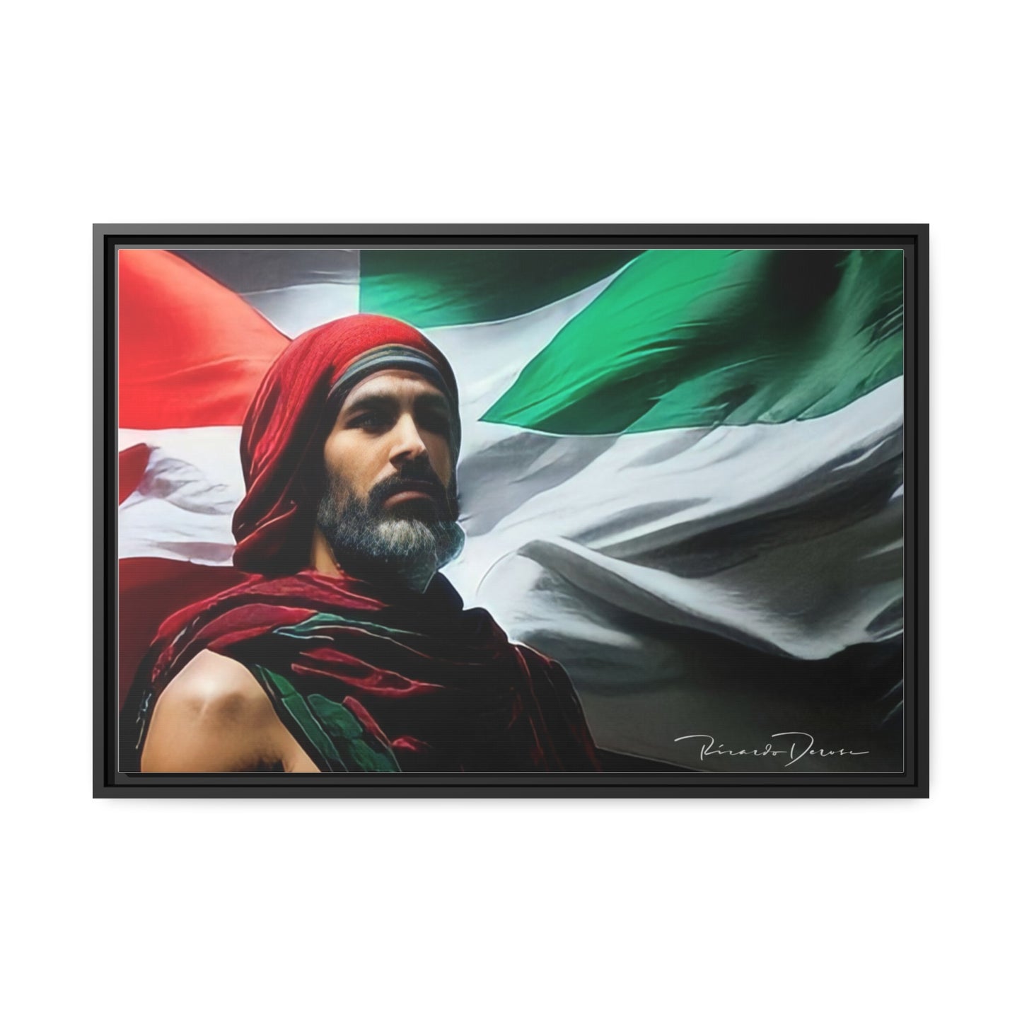 Free Palestine Matte Canvas, Black Frame - Derose Entertainment 