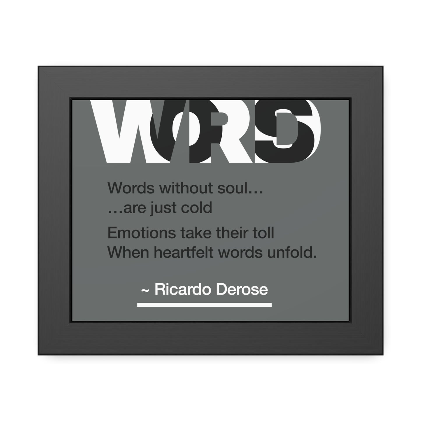 Words Framed Paper Posters