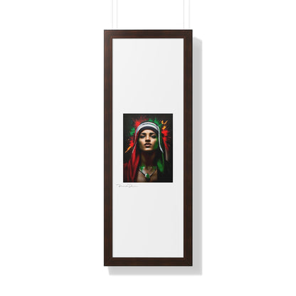 Framed Free Palestine Young Man Vertical Poster - Derose Entertainment 