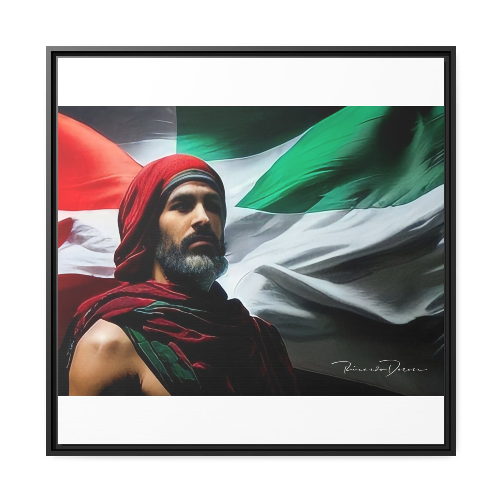 Free Palestine Matte Canvas, Black Frame - Derose Entertainment 