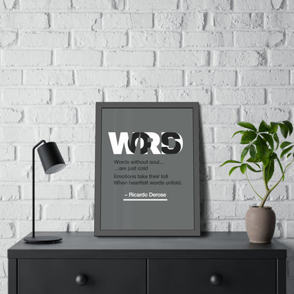 Words Framed Paper Posters