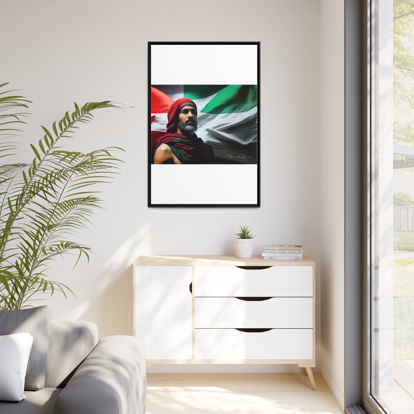 Free Palestine Matte Canvas, Black Frame - Derose Entertainment 