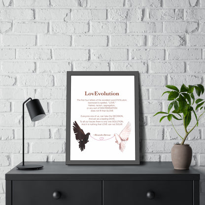 Love evolution Framed Paper Posters