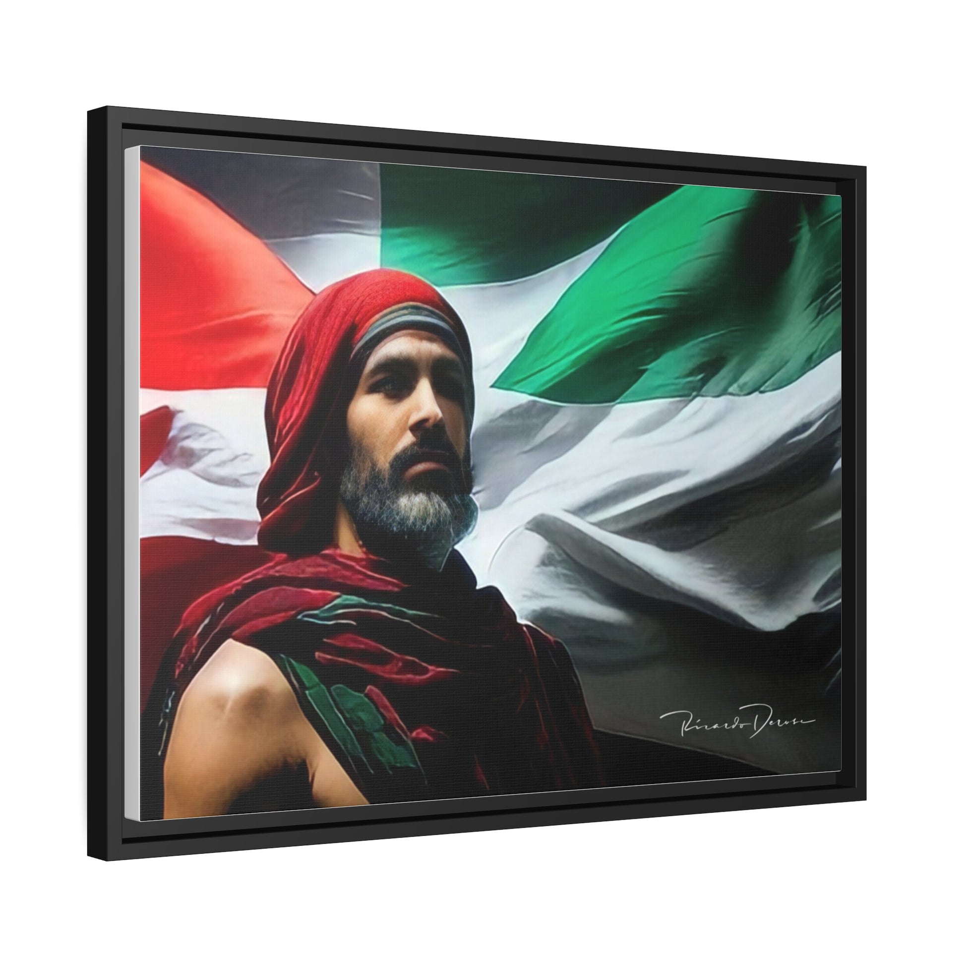 Free Palestine Matte Canvas, Black Frame - Derose Entertainment 