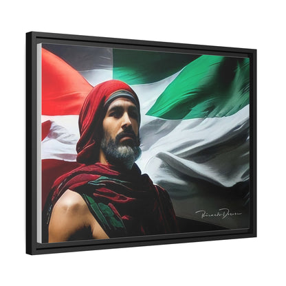 Free Palestine Matte Canvas, Black Frame - Derose Entertainment 