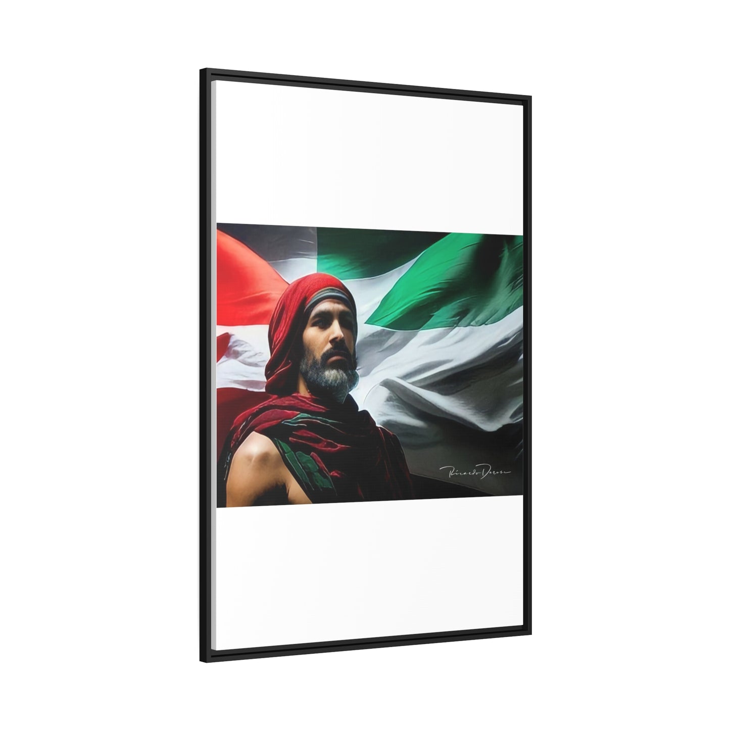 Free Palestine Matte Canvas, Black Frame - Derose Entertainment 