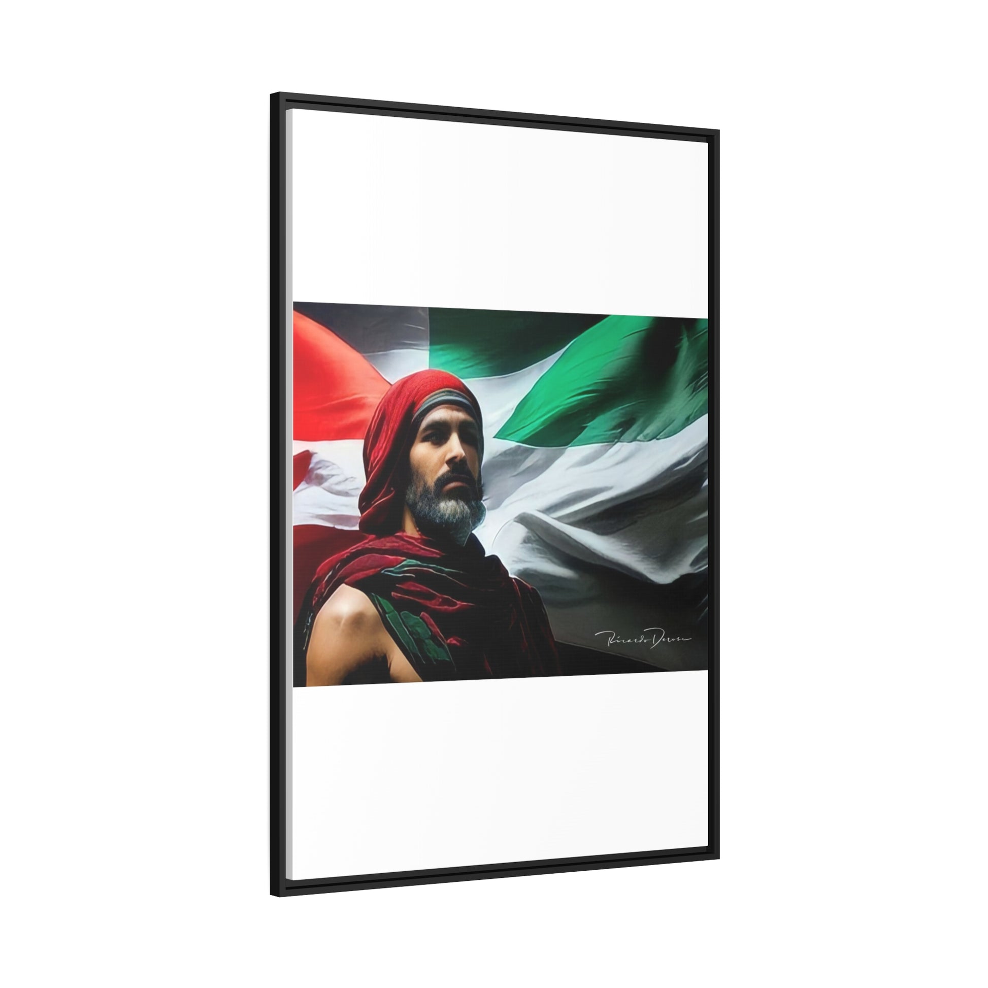 Free Palestine Matte Canvas, Black Frame - Derose Entertainment 