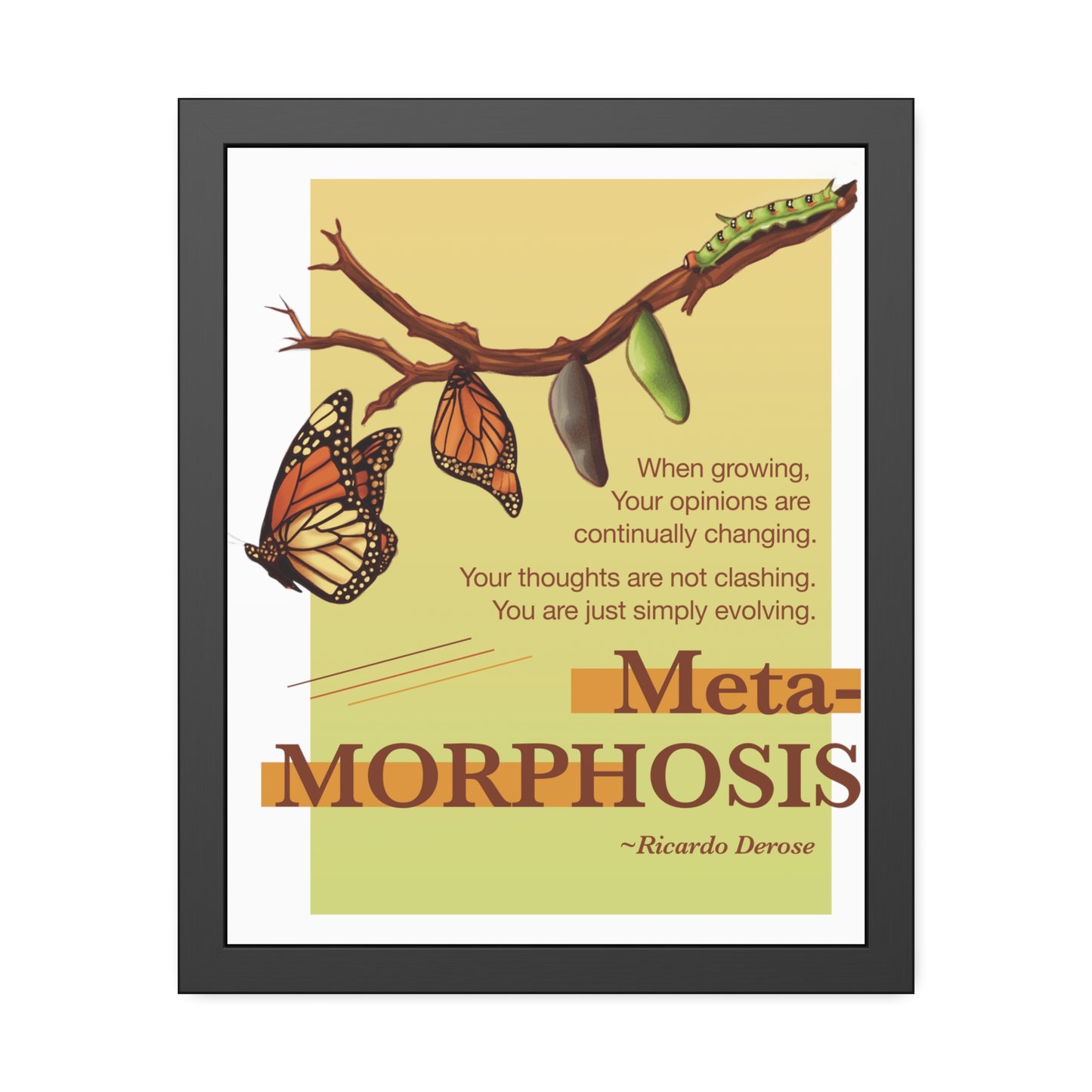 Ricardo Derose Metamorphosis Framed Paper Posters