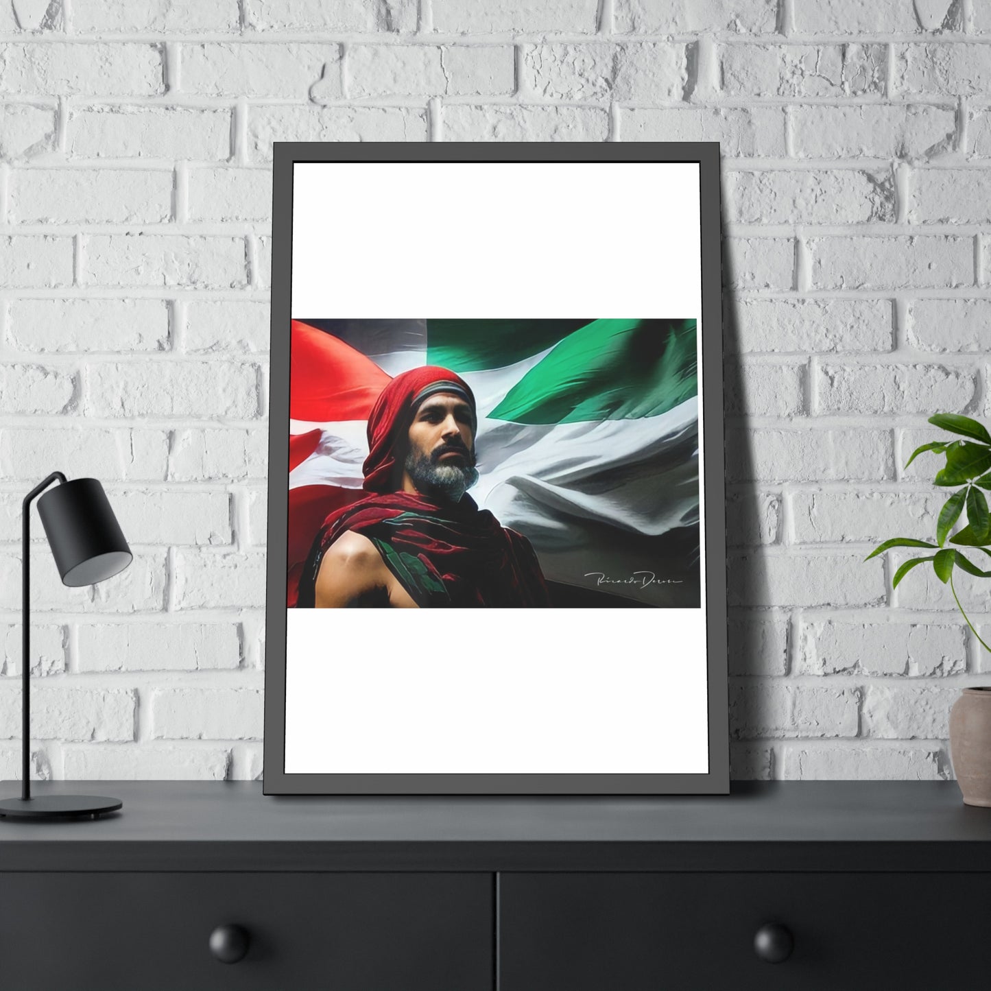 Framed Free Palestine Paper Posters