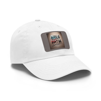 Aids Is Silent - Dad Hat with Leather Patch (Rectangle)