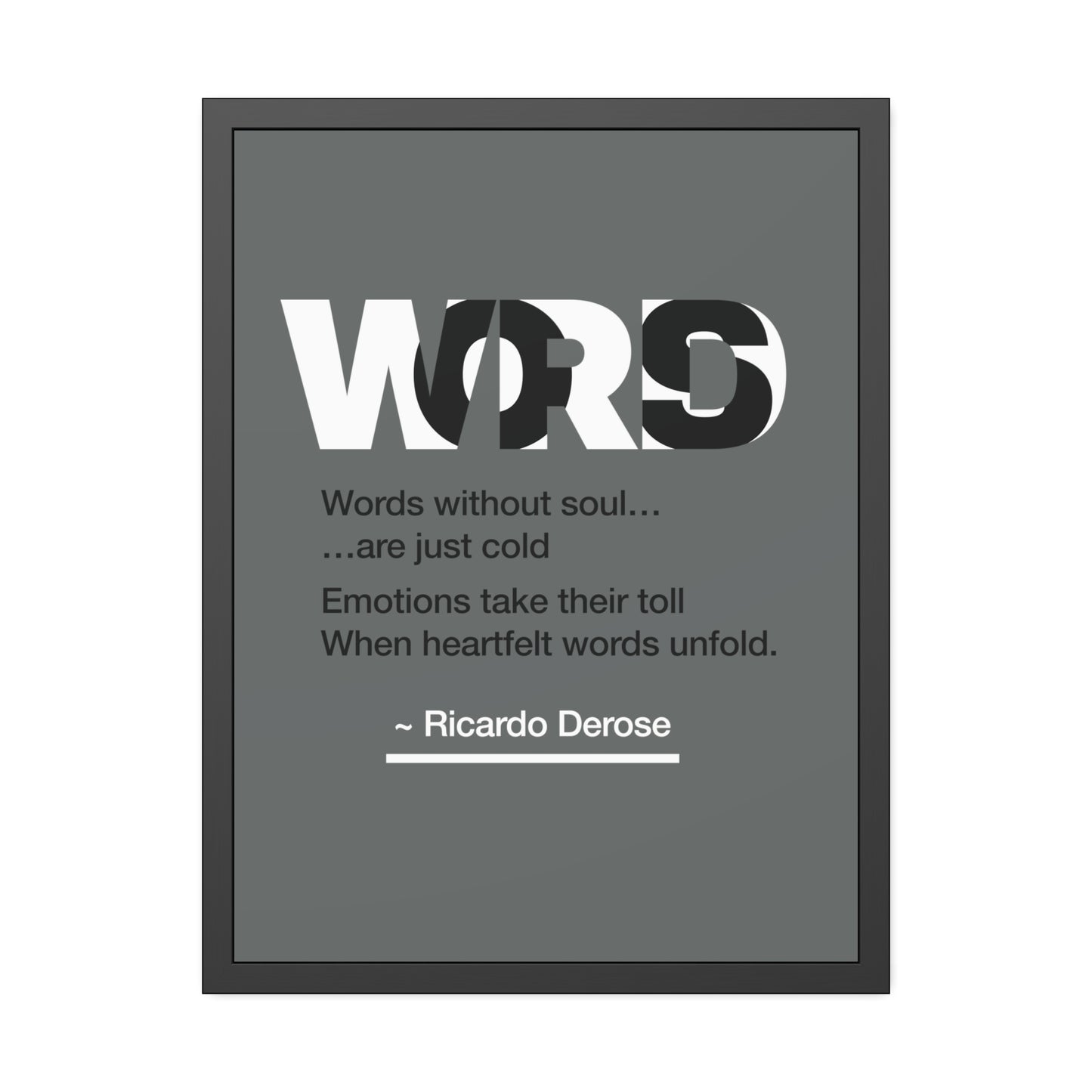 Words Framed Paper Posters