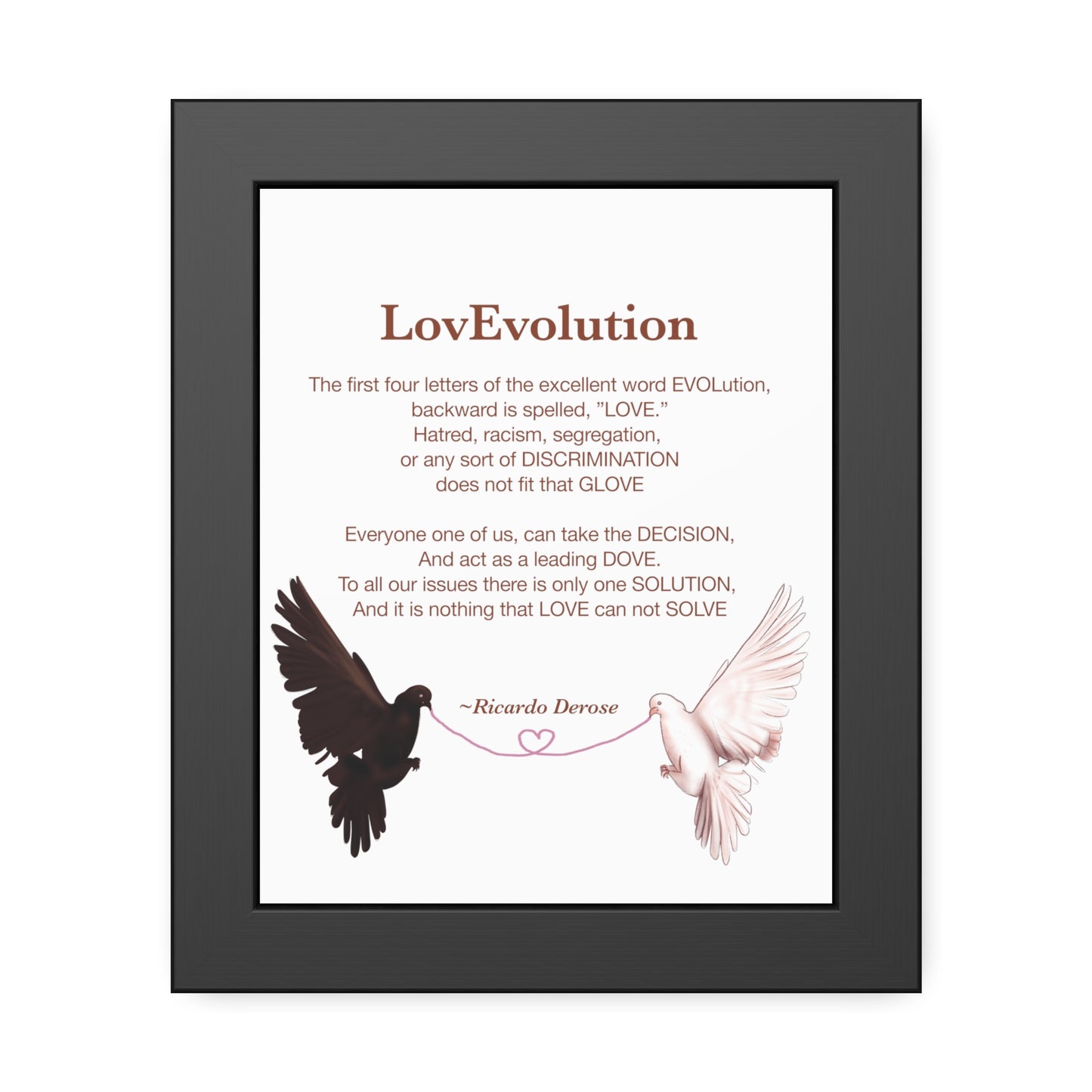 Love evolution Framed Paper Posters