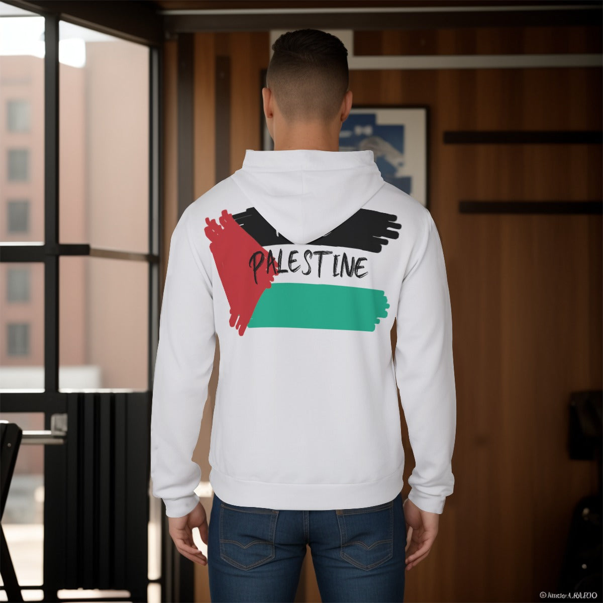 Free Palestine - All-Over Print Men's Pullover Hoodie
