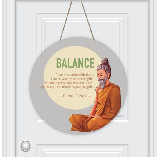 Balance - Round House Number Door Hanger