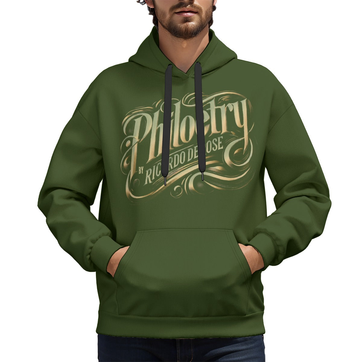 All-Over Print Unisex Plus Fleece Pullover Hoodie Army green
