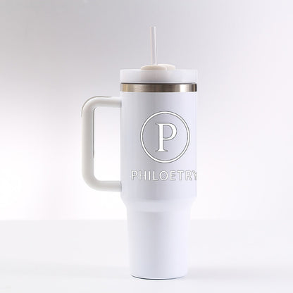Philoetry - 40 oz Tumbler With Handle