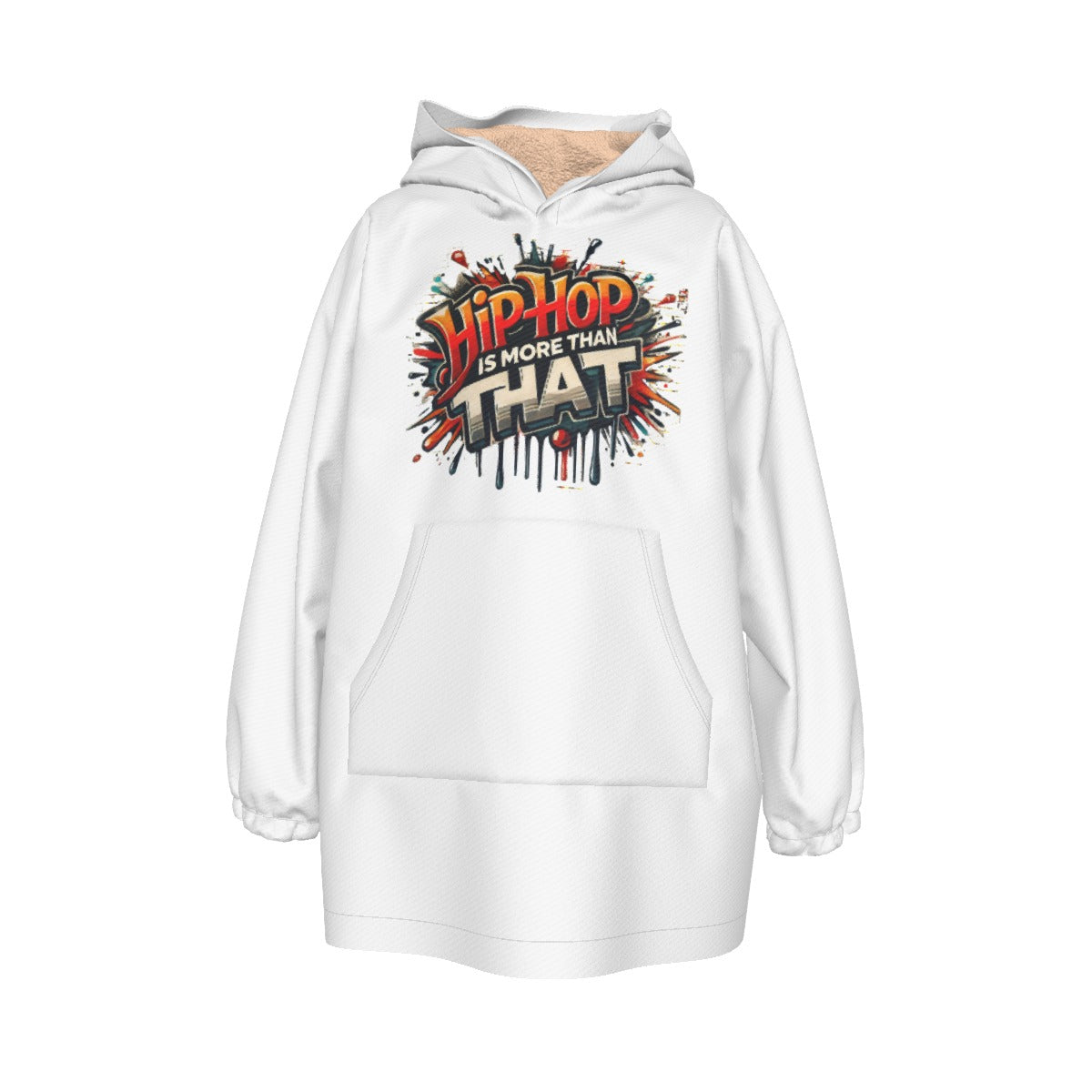 Hip Hop Is More Than That - All-Over Print Kid's Sherpa Fleece Hoodie Blanket