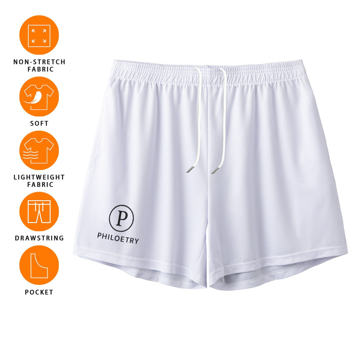 Philoetry - All-Over Print Men's Pocket Customizable Shorts