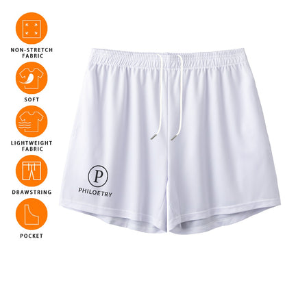 Philoetry - All-Over Print Men's Pocket Customizable Shorts