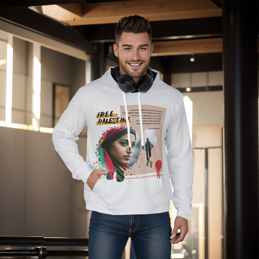 Free Palestine - All-Over Print Men's Pullover Hoodie