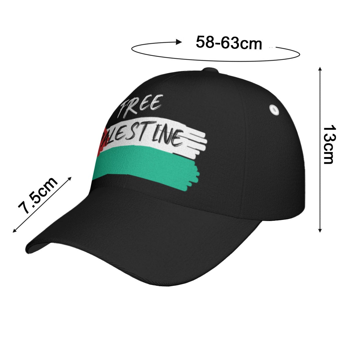 Free Palestine - All-Over Print Peaked Cap With Box