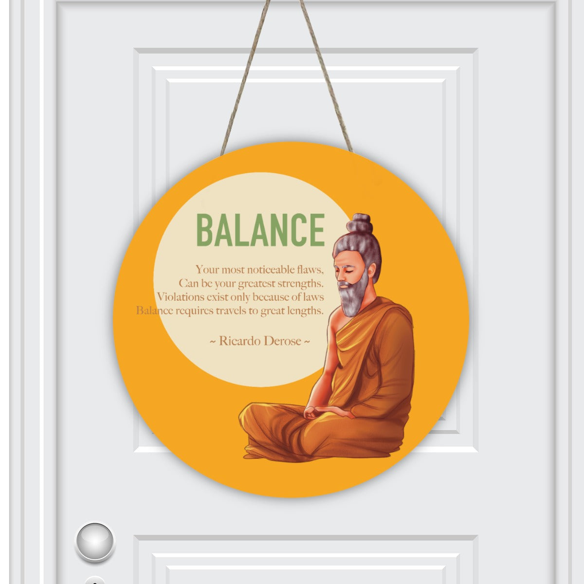 Balance - Round House Number Door Hanger