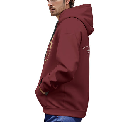 All-Over Print Unisex Plus Fleece Pullover Hoodie red blood